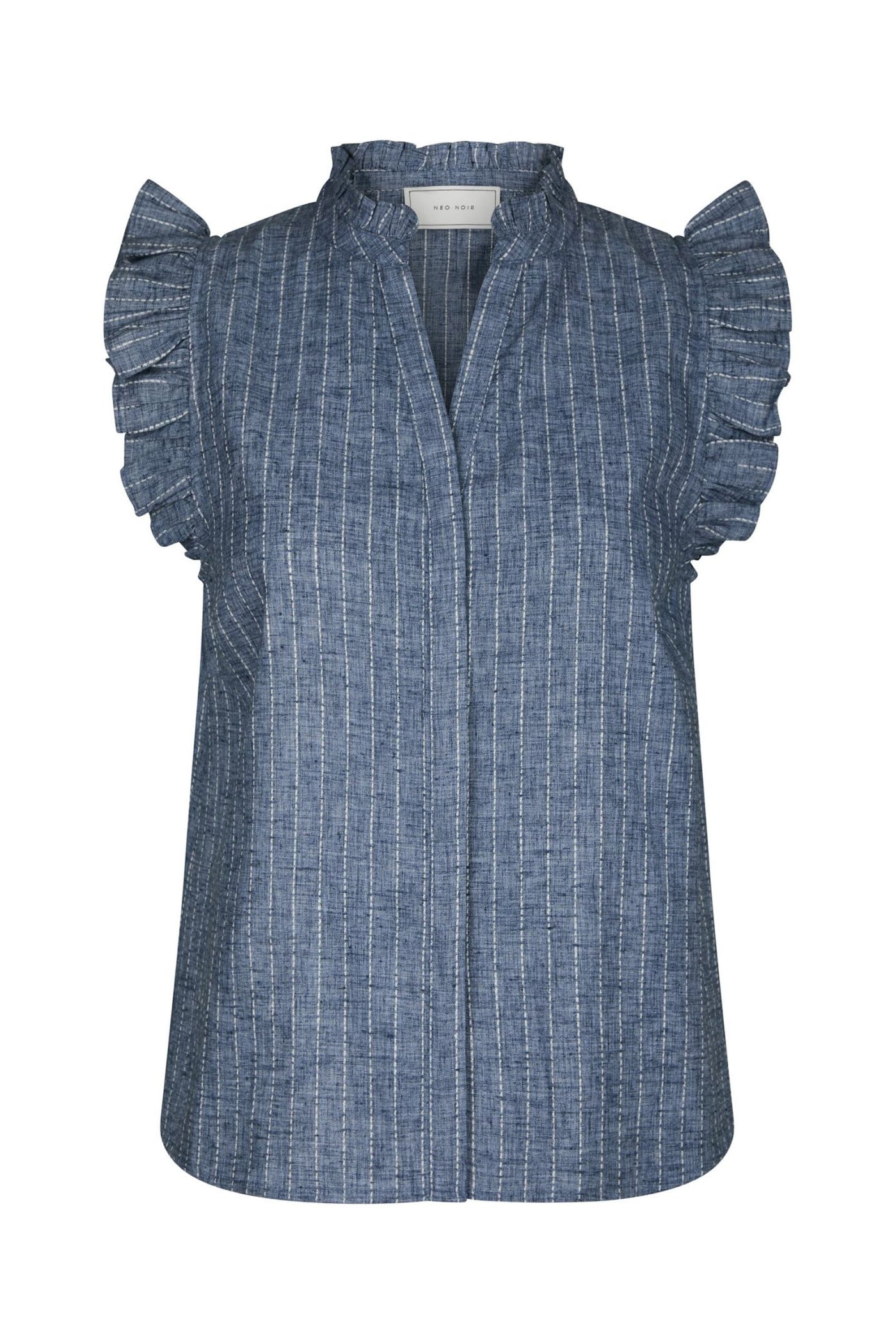 Siona Emb Stripe Top Blue - 168373