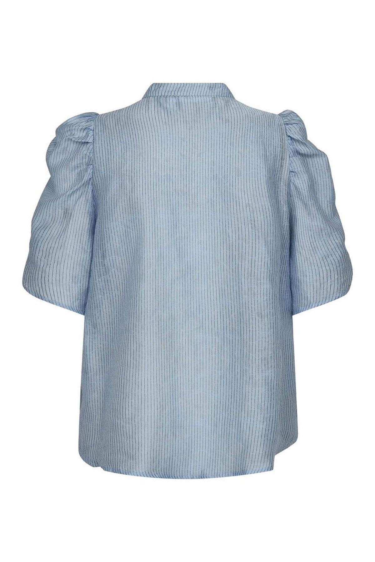 SisuCC SS V-Blouse 23-Pale Blue - 45194
