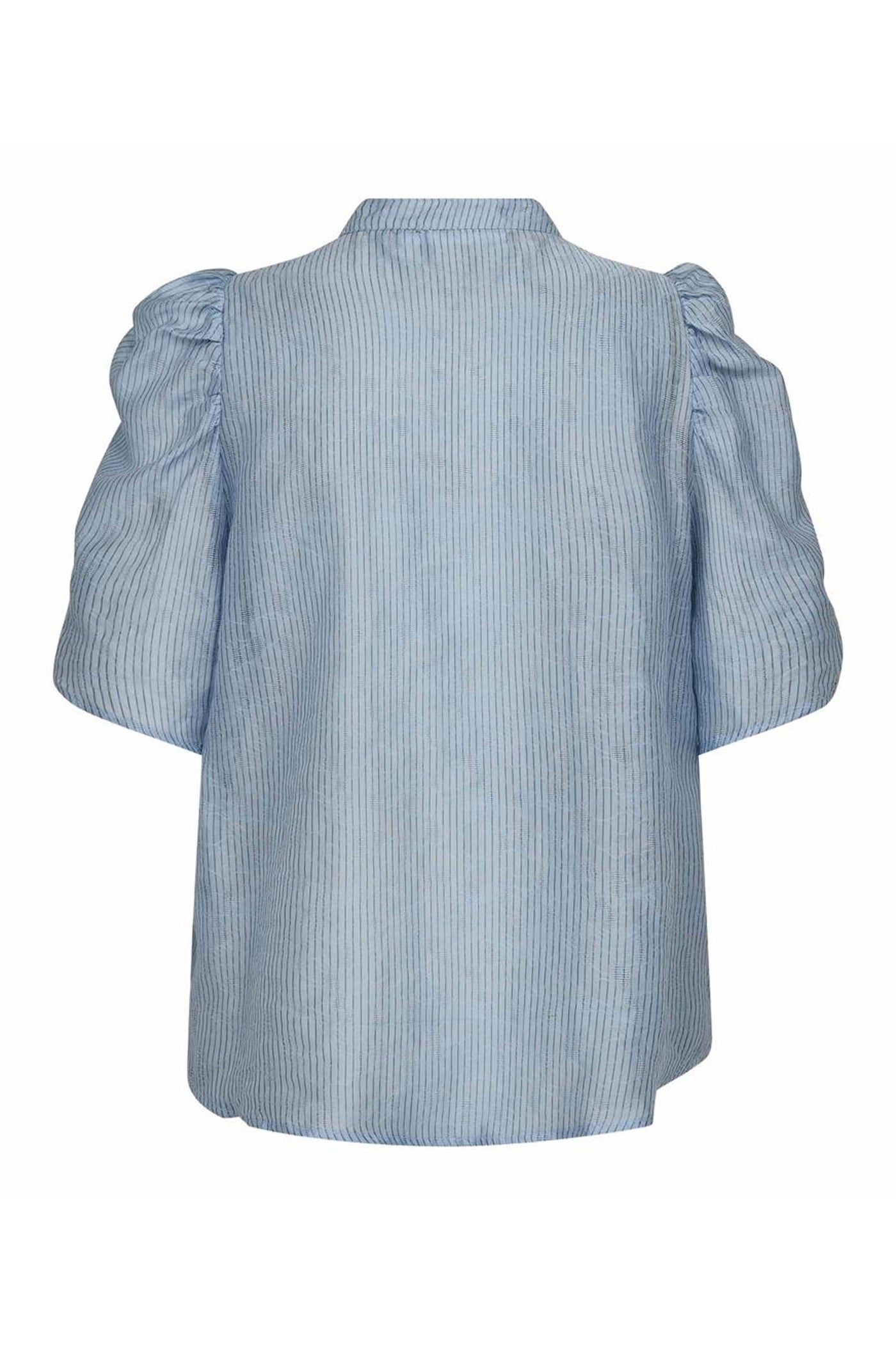 SisuCC SS V-Blouse 23-Pale Blue - 45194