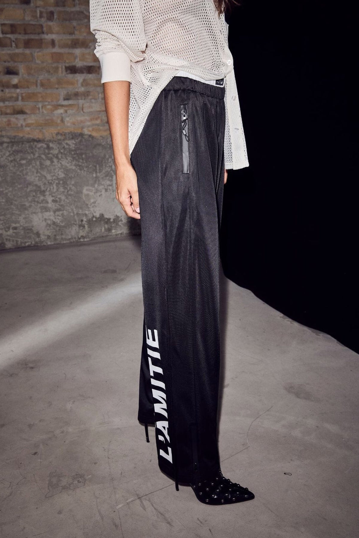 Slim Logo Track Pants Black - HL10392