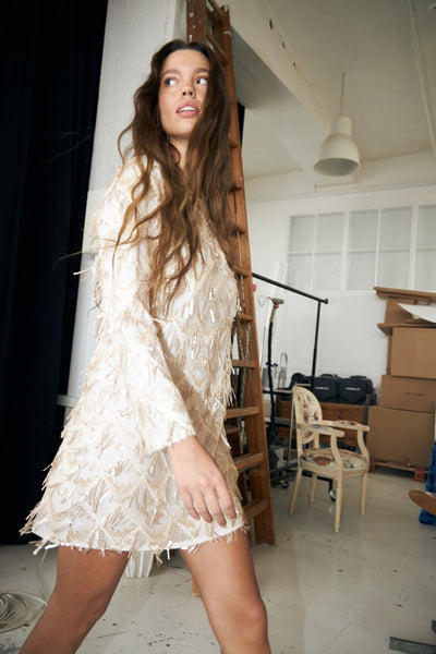 Solga mini Dress LS 85 Champagne - 25566-3014 Thumbnail