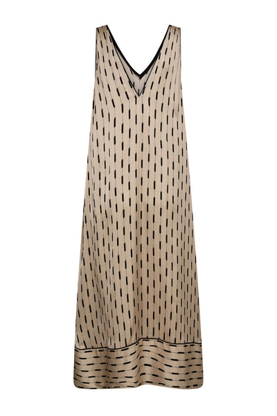 SolveaCC Flare Dress 320-Bisquit - 46061 Thumbnail