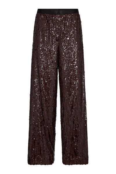 SophieCC Sequin LL Pant 145-Dark Brown - 31654 Thumbnail