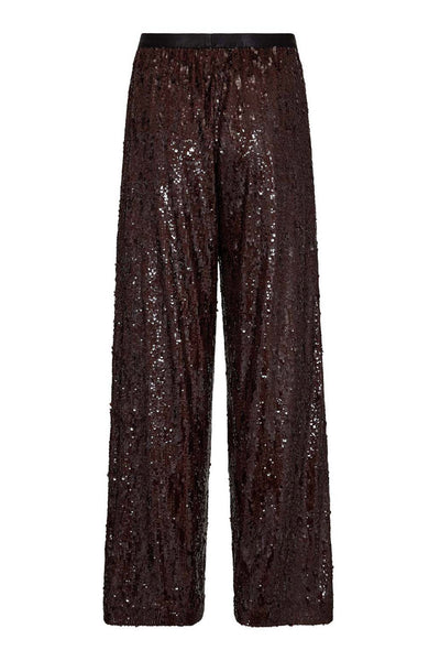 SophieCC Sequin Pant 145-Dark Brown - 31653 Thumbnail