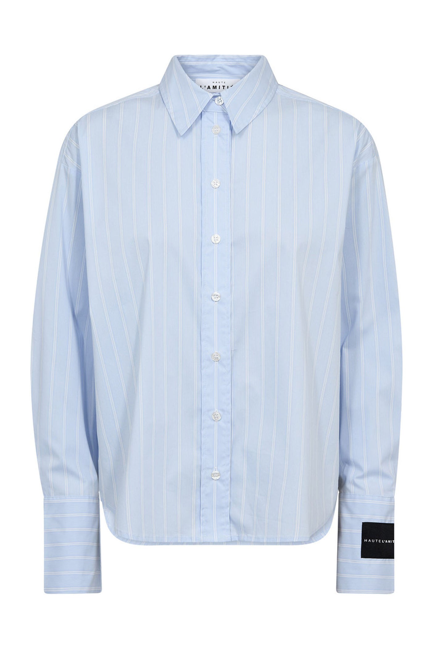 Sophie Classy Stripe Shirt Pale Blue - HL10744