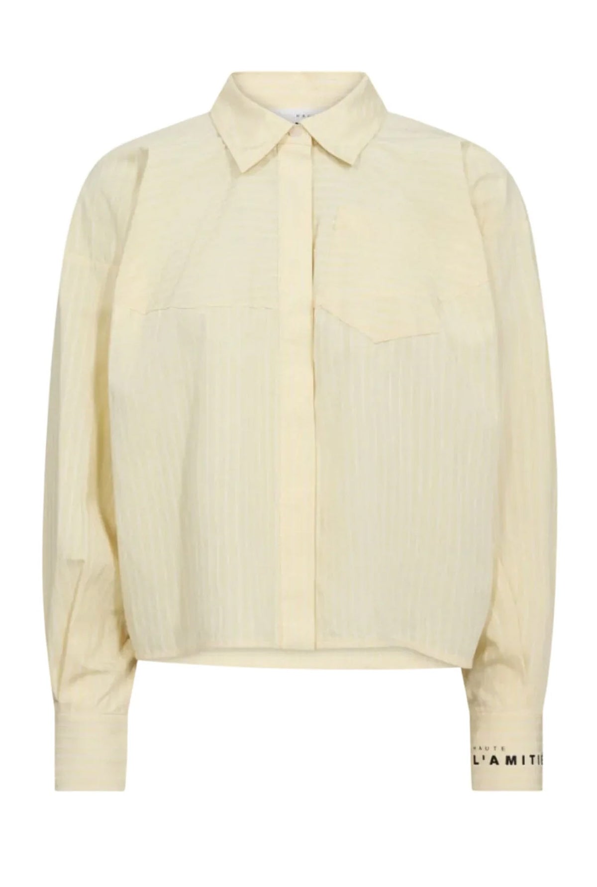 Sophie Yellow Stripe Shirt PALE YELLOW - HL10751