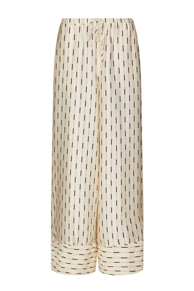 Sora Print Pants Creme - 169279 Thumbnail