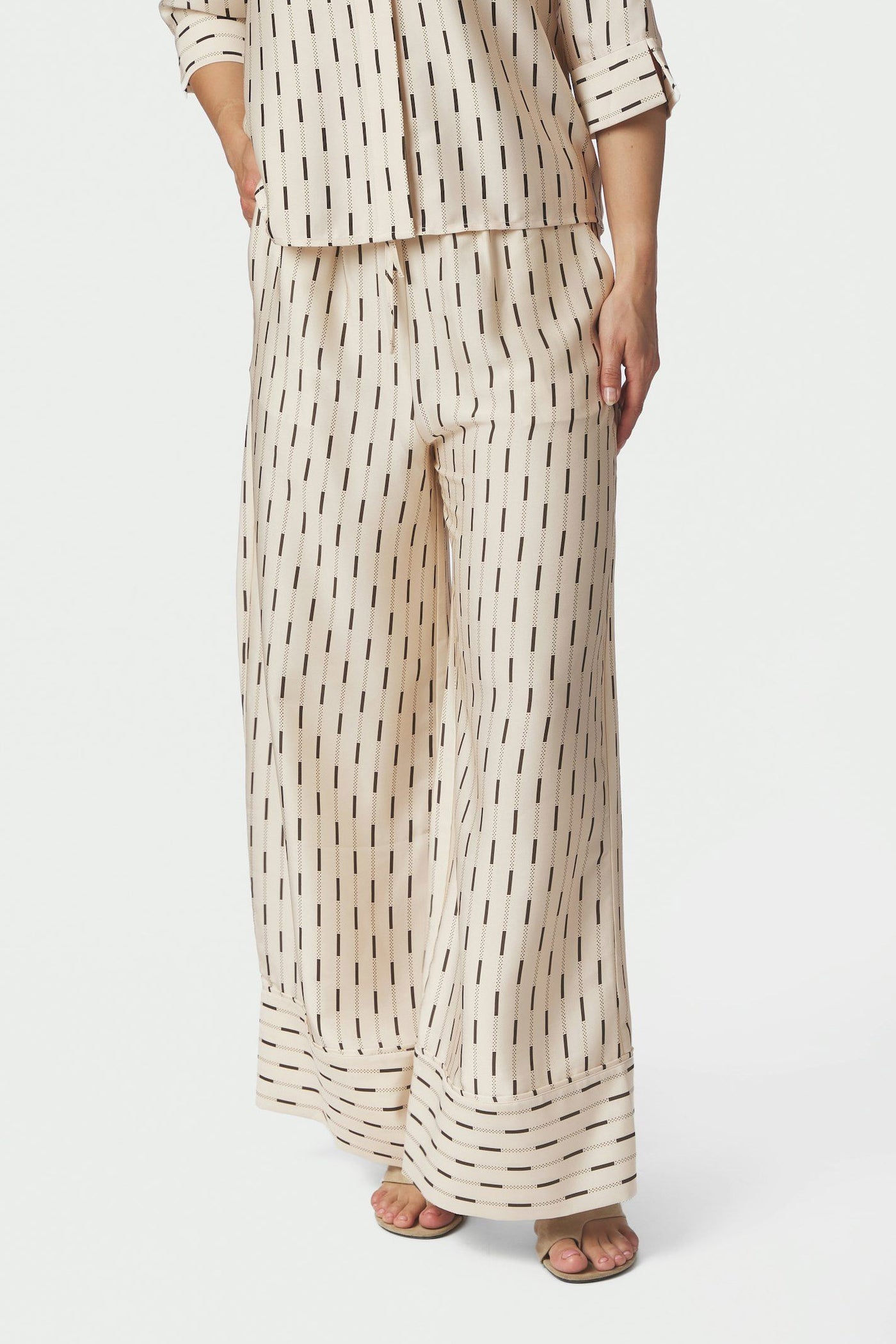 Sora Print Pants Creme - 169279