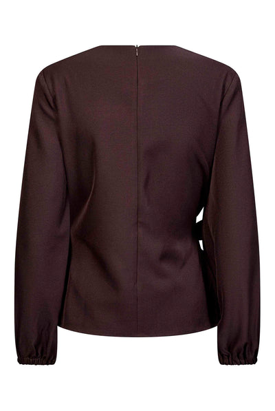 LunaCC Tie Blouse 20016-Bison - 500386 Thumbnail