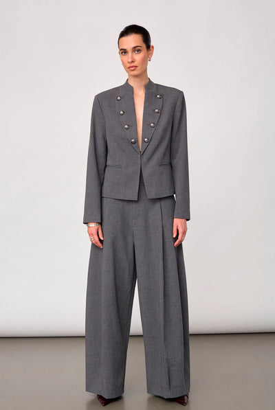 Priscillacc Officer Jacket Mid Grey - 500823 Thumbnail