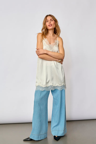 IdunCC Lace Crop Dress 11-Off white - 46107 Thumbnail