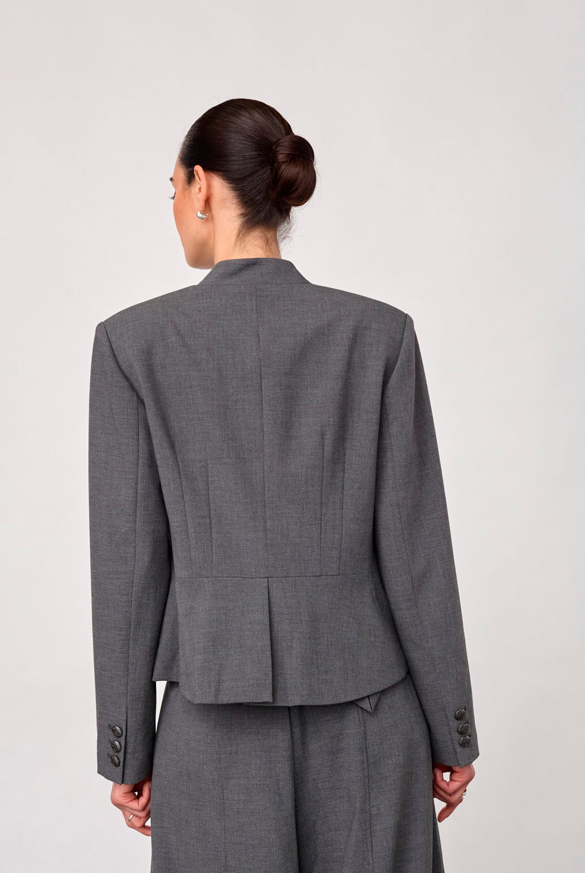Priscillacc Officer Jacket Mid Grey - 500823