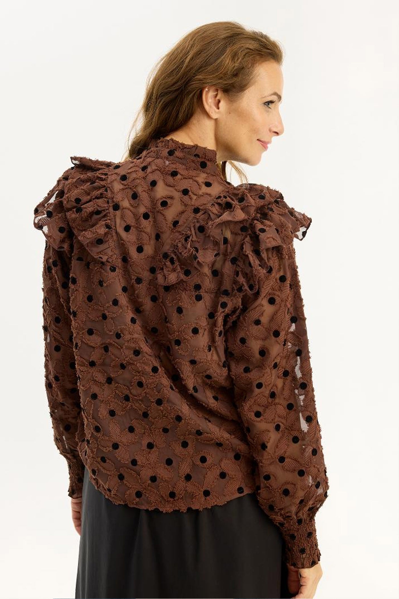 Stefana blouse without sliptop Brown - 16892