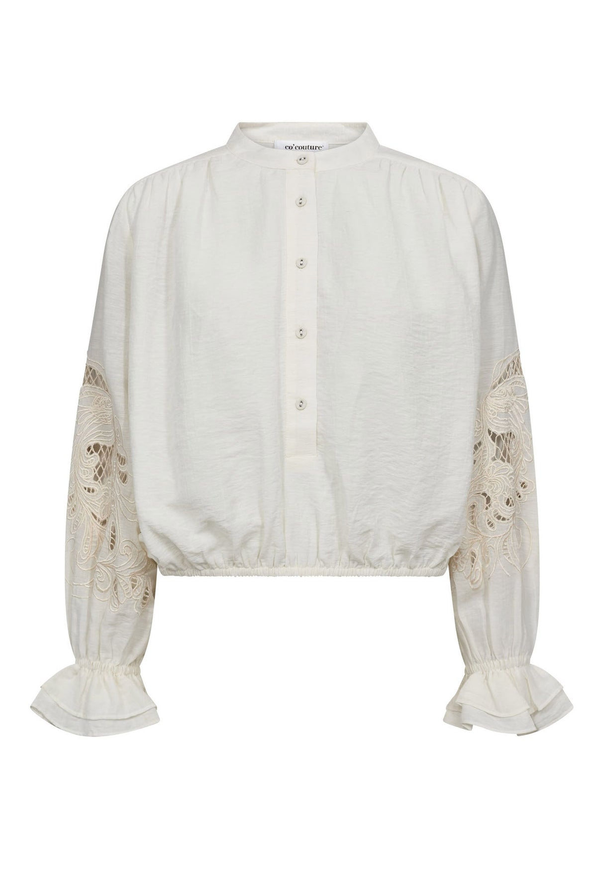 StinaCC Emb Blouse 11-Off white - 45078