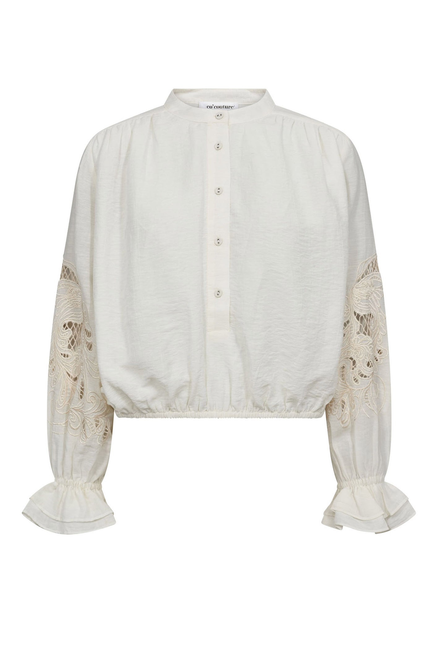 StinaCC Emb Blouse 11-Off white - 45078