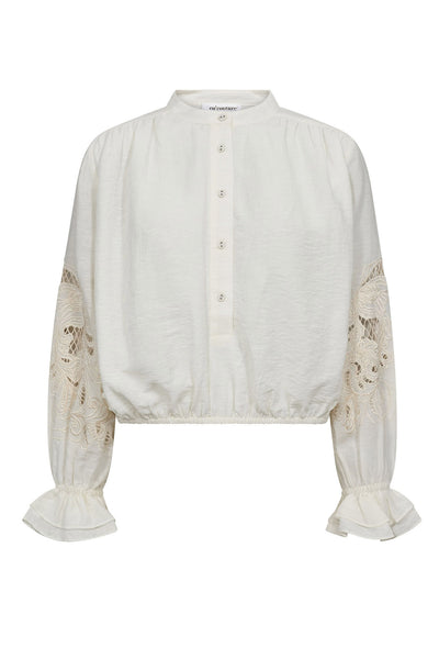 StinaCC Emb Blouse 11-Off white - 45078 Thumbnail
