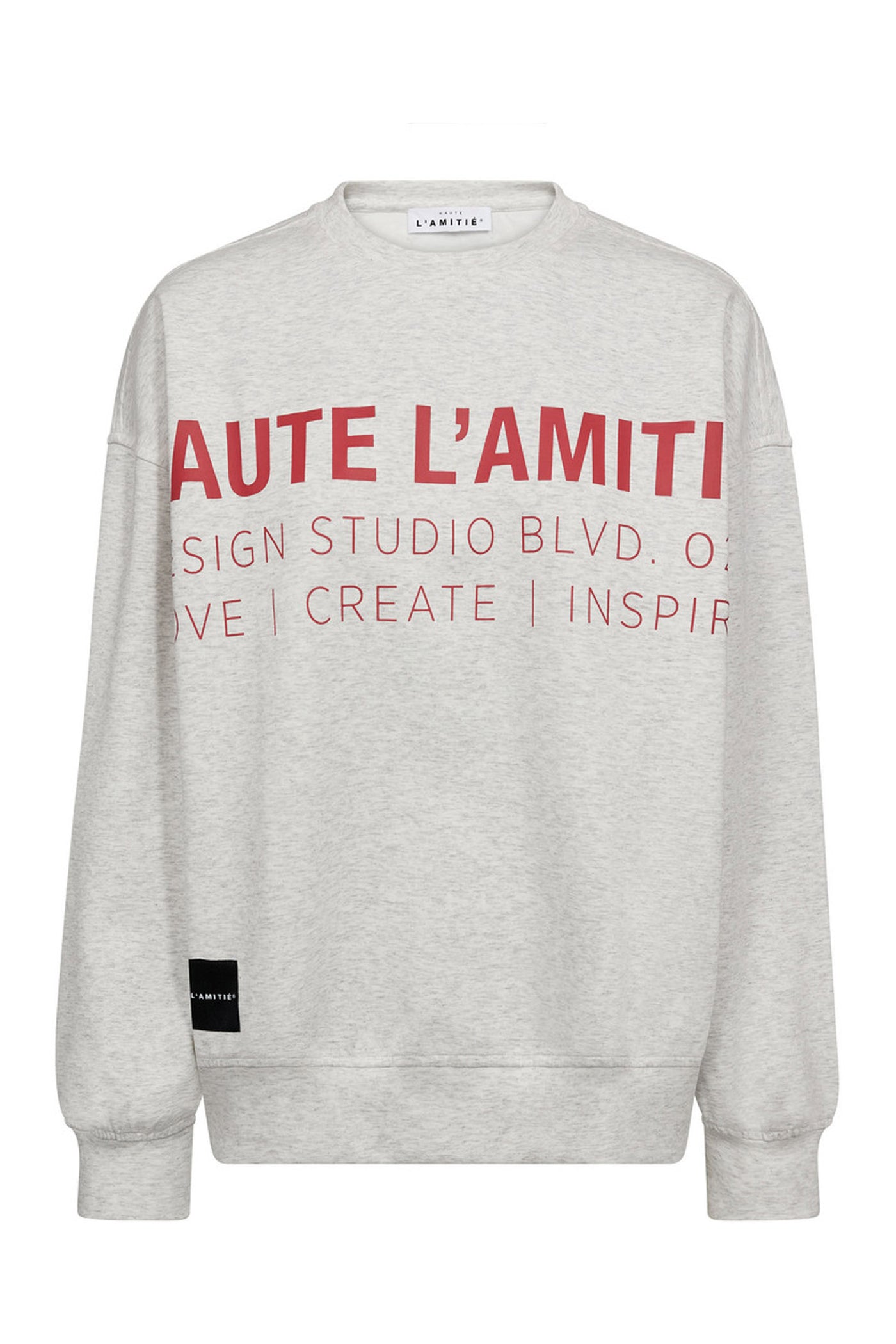 Studio Logo Sweat Pearl Melange /Red - HL10446