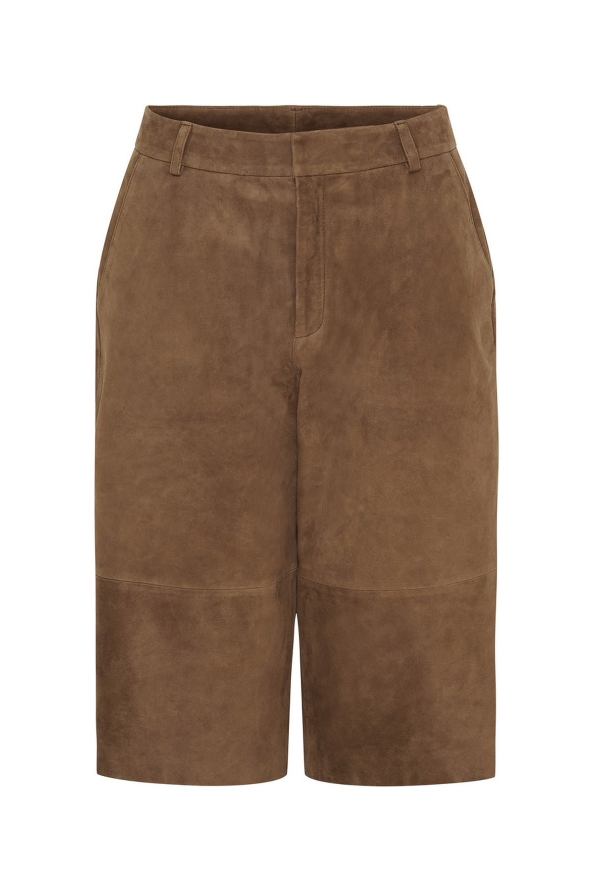 Suede Bermuda Shorts Hazelnut - 11451