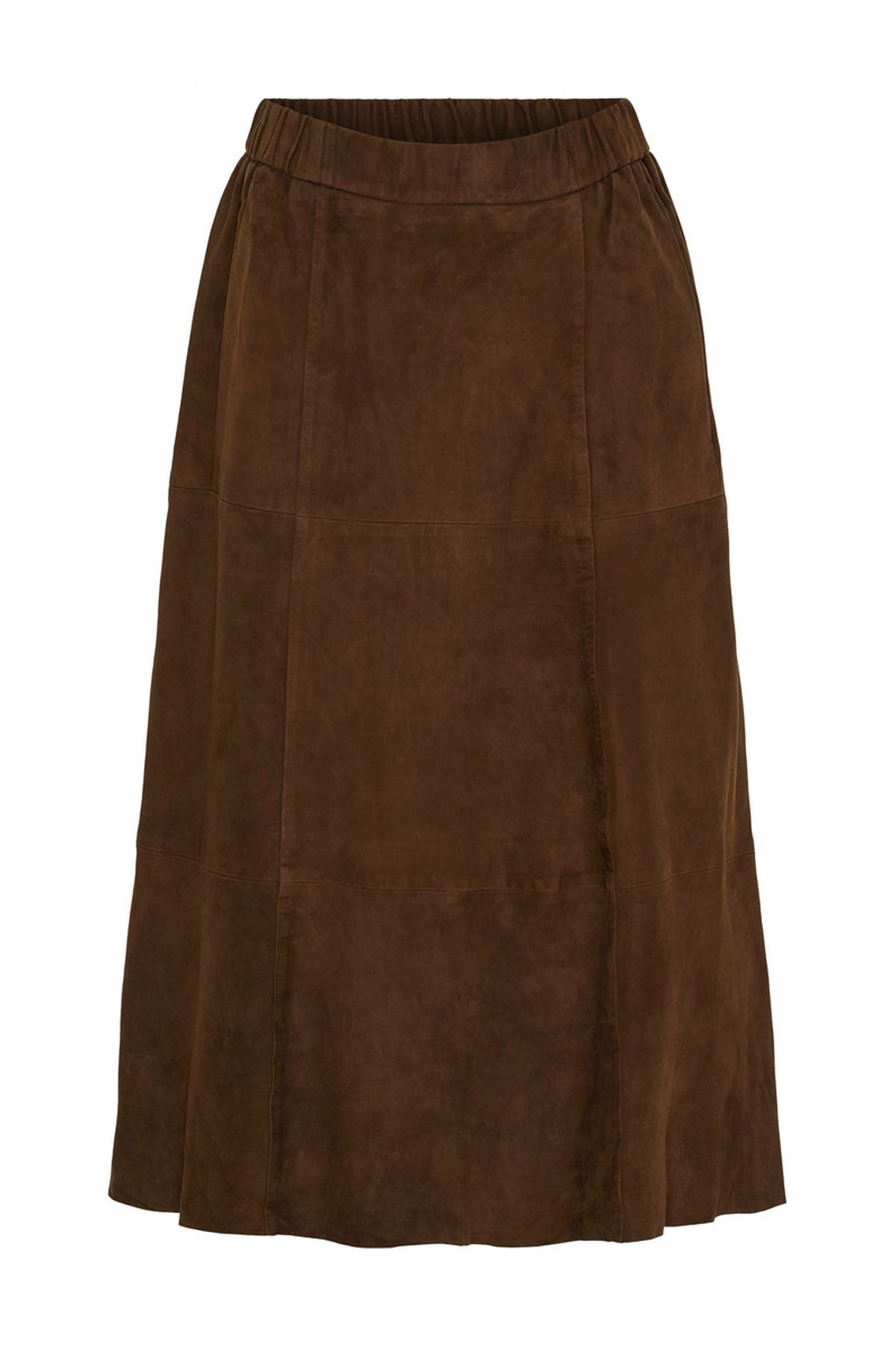 Suede Skirt Chocolate Brown - 100287