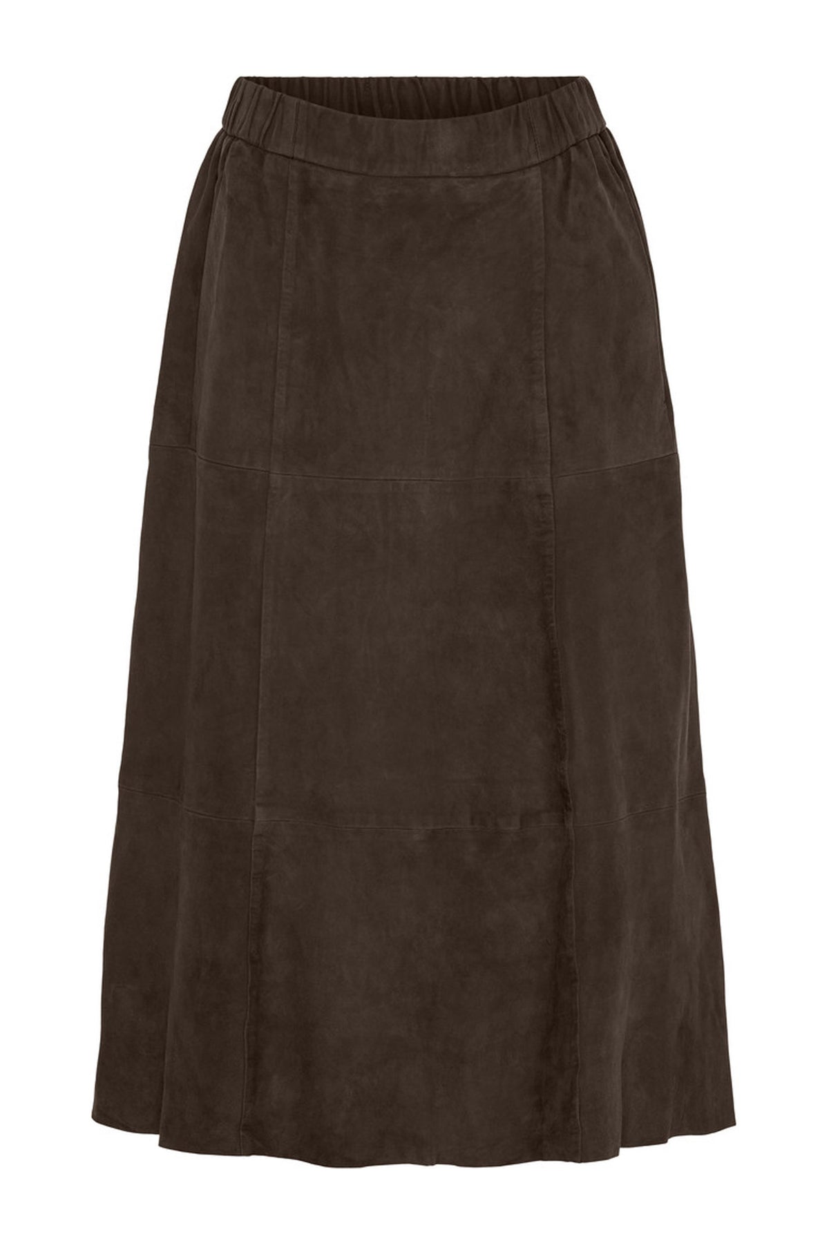 Suede Skirt Dark Chocolate Brown - 11395