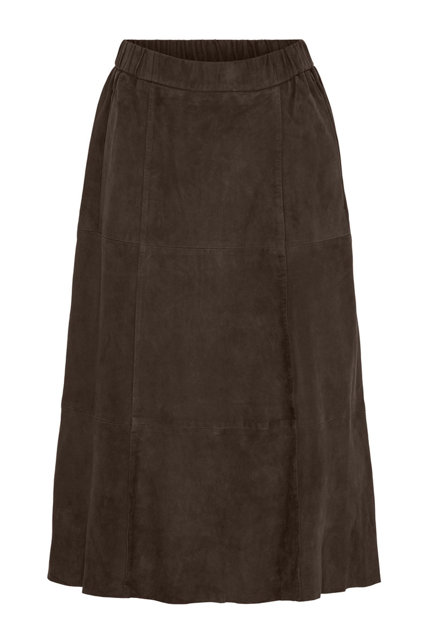 Suede Skirt Dark Chocolate Brown - 11395