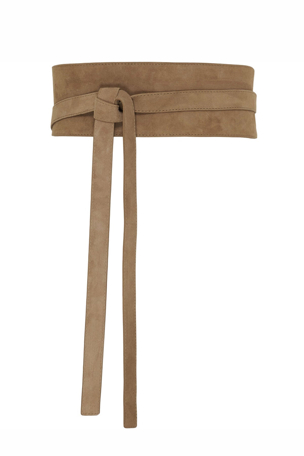 Suede Waist Belt Nude Brown - 180078
