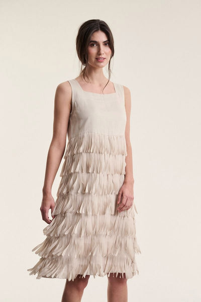 Sukosu frynsekjole IVORY - 263-2474-5777 Thumbnail
