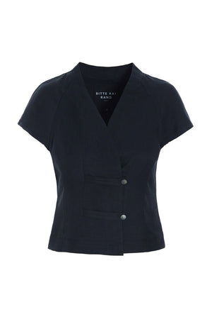 Sukosu kortærmet bluse Black - 263-2474-5774