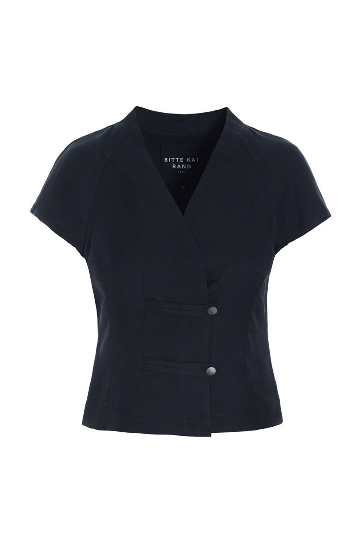 Sukosu kortærmet bluse Black - 263-2474-5774