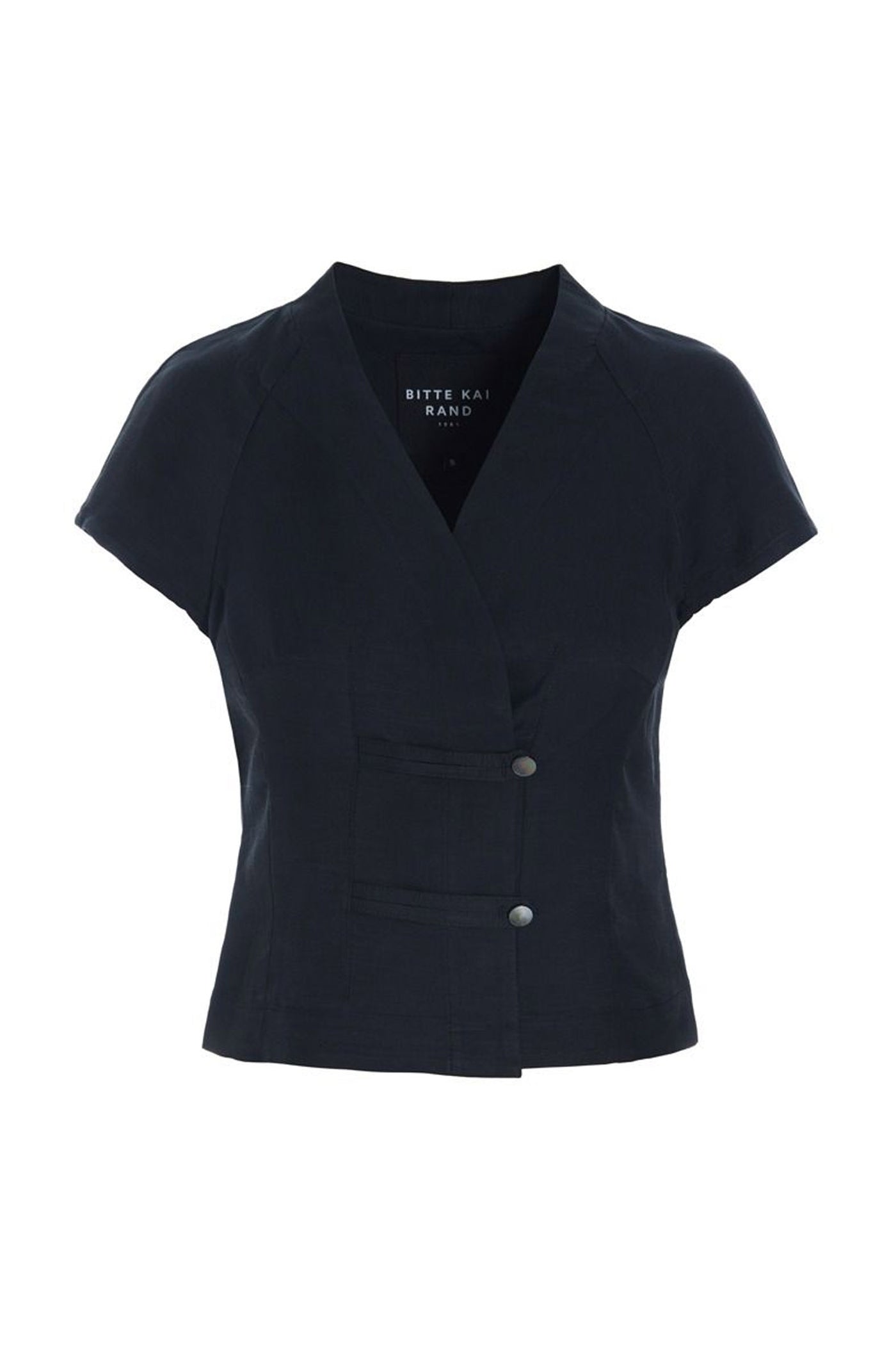 Sukosu kortærmet bluse Black - 263-2474-5774