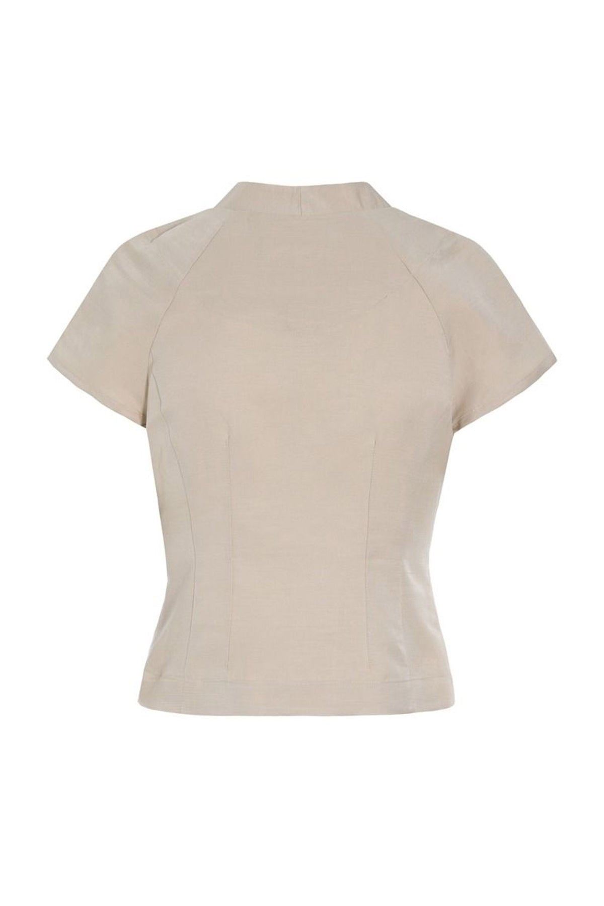 Sukosu kortærmet  bluse IVORY - 263-2474-5774