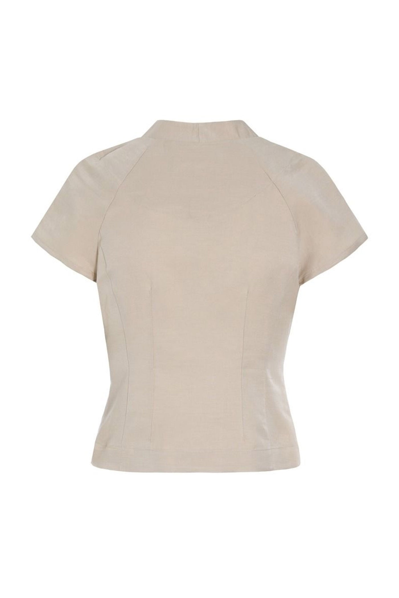 Sukosu kortærmet  bluse IVORY - 263-2474-5774