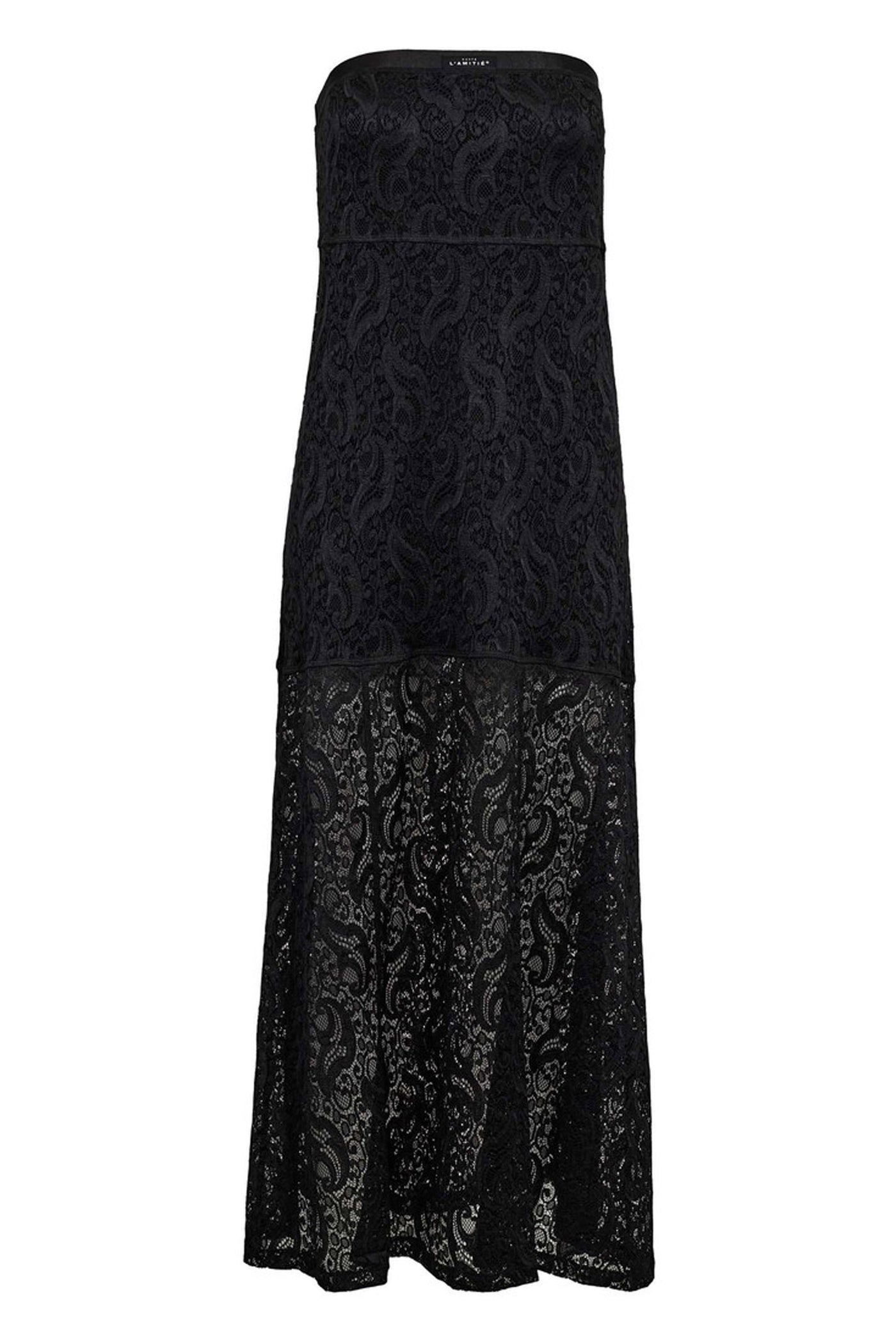 Summer Lace Tube Dress Black - HL10611