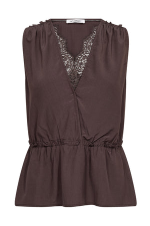 SunnyCC Lace Top 145-Dark Brown - 45128