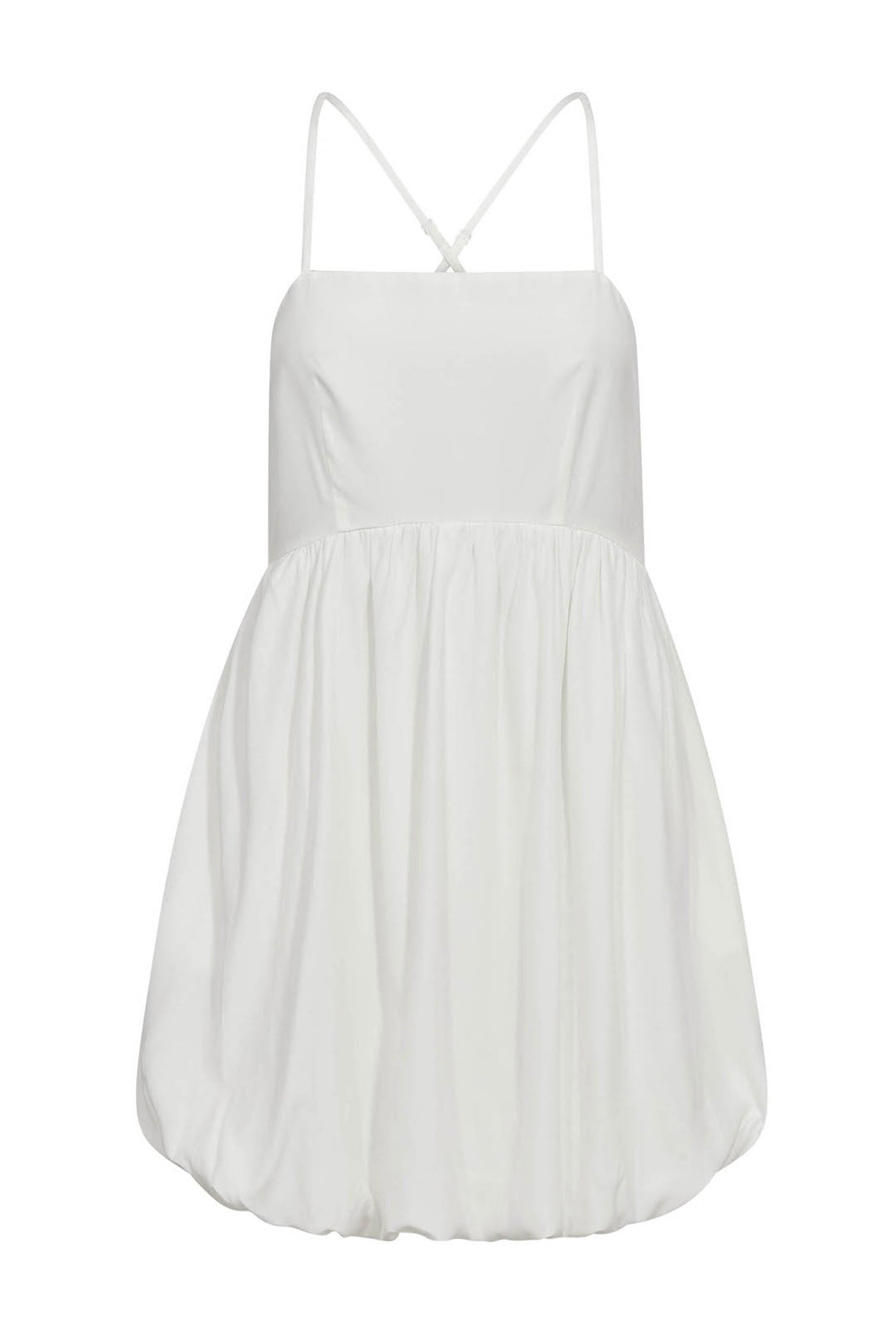 SunriseCC Balloon Strap Dress 4000-White - 46104
