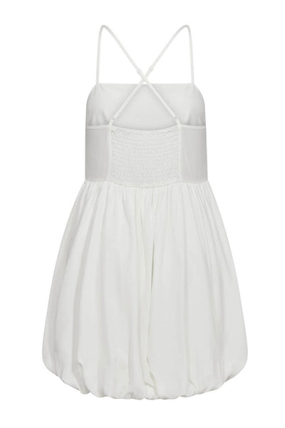 SunriseCC Balloon Strap Dress 4000-White - 46104 Thumbnail
