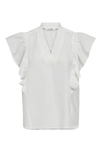 SunriseCC Frill SS V-Top 11-Off white - 45168 Thumbnail