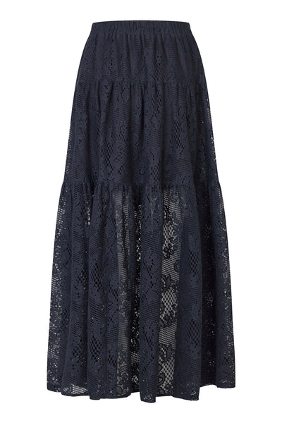 SunsetLL Maxi Skirt 27 Dark Navy - 25266-2026 Thumbnail