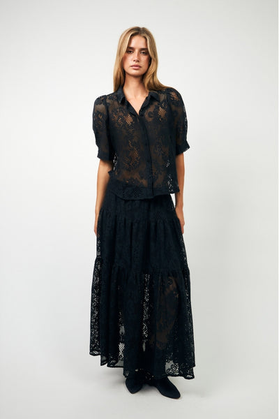 SunsetLL Maxi Skirt 27 Dark Navy - 25266-2026 Thumbnail