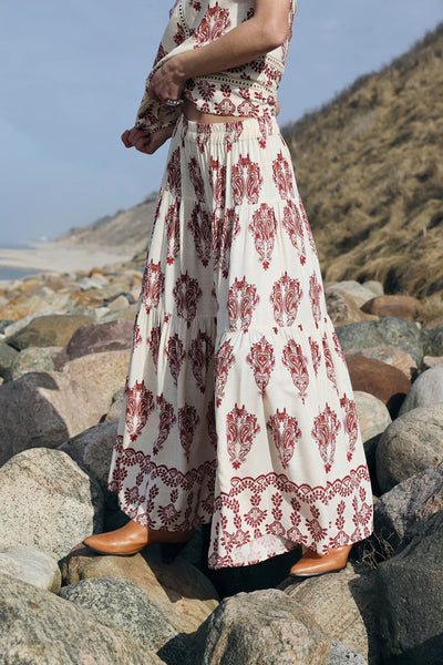 Sunsetll Maxi Skirt Creme - 26256-2013 Thumbnail