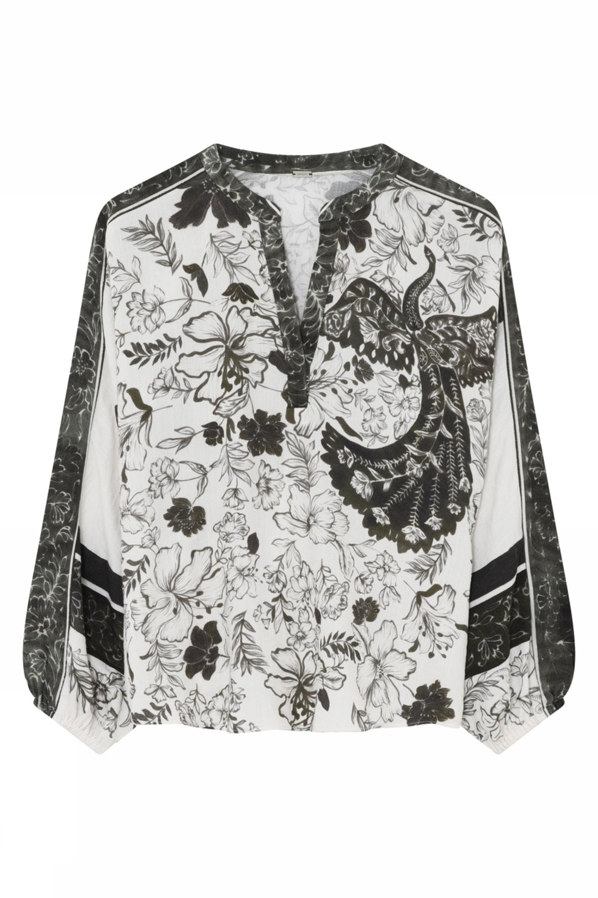 Sussie, blouse 81010-OffW/Olive - 60616/7618