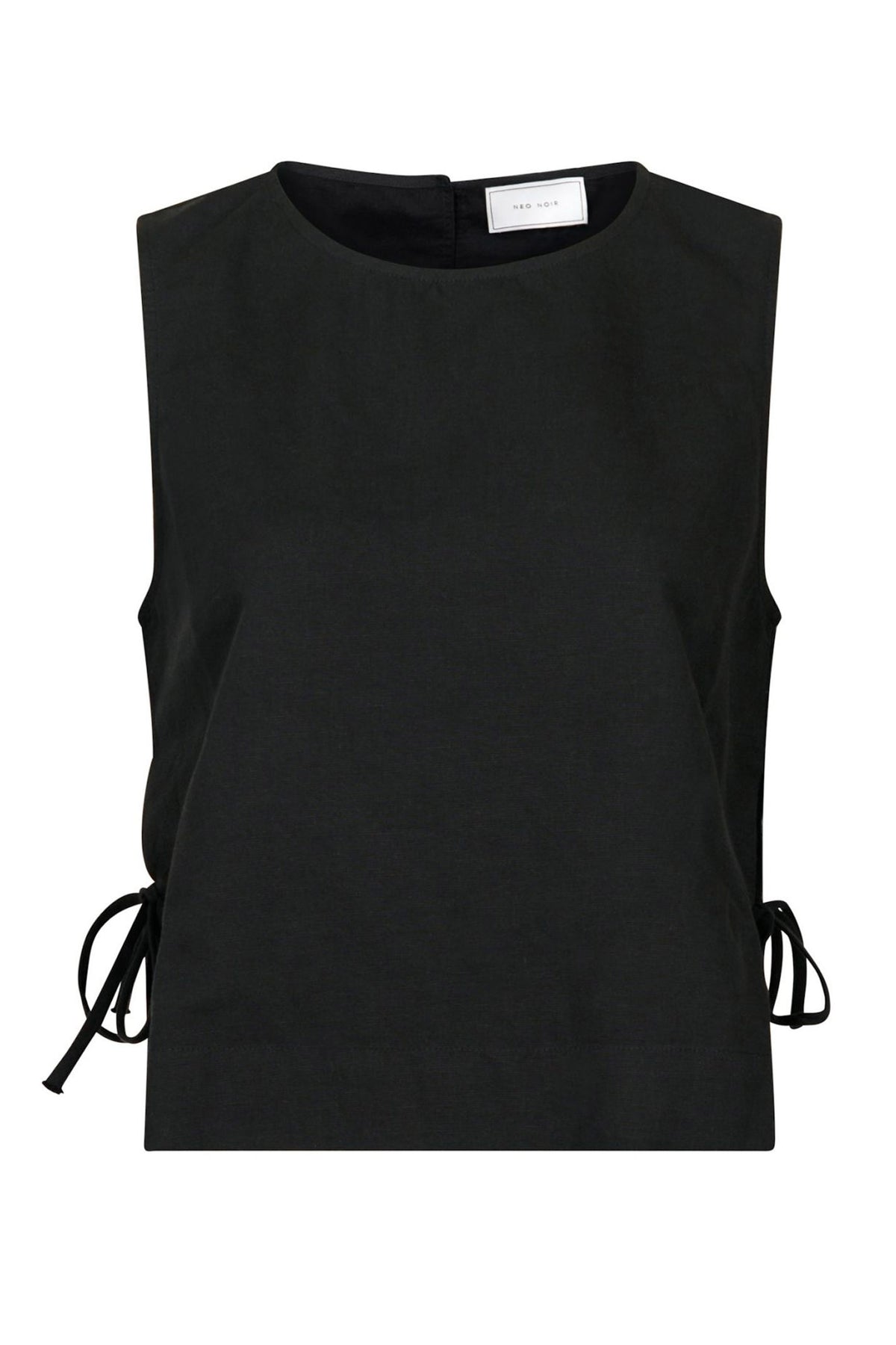 Svetlana Linen Top Black - 159947