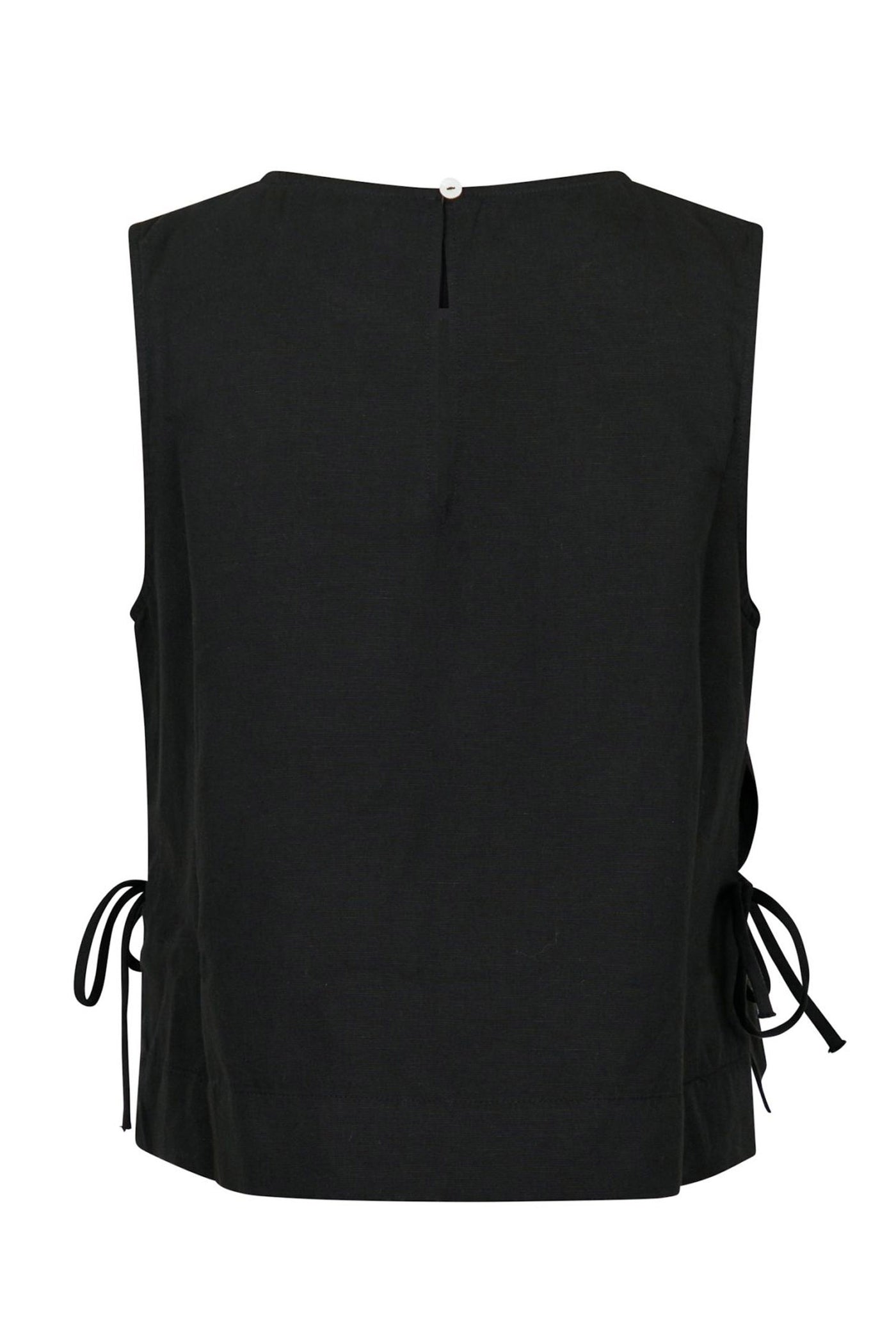 Svetlana Linen Top Black - 159947