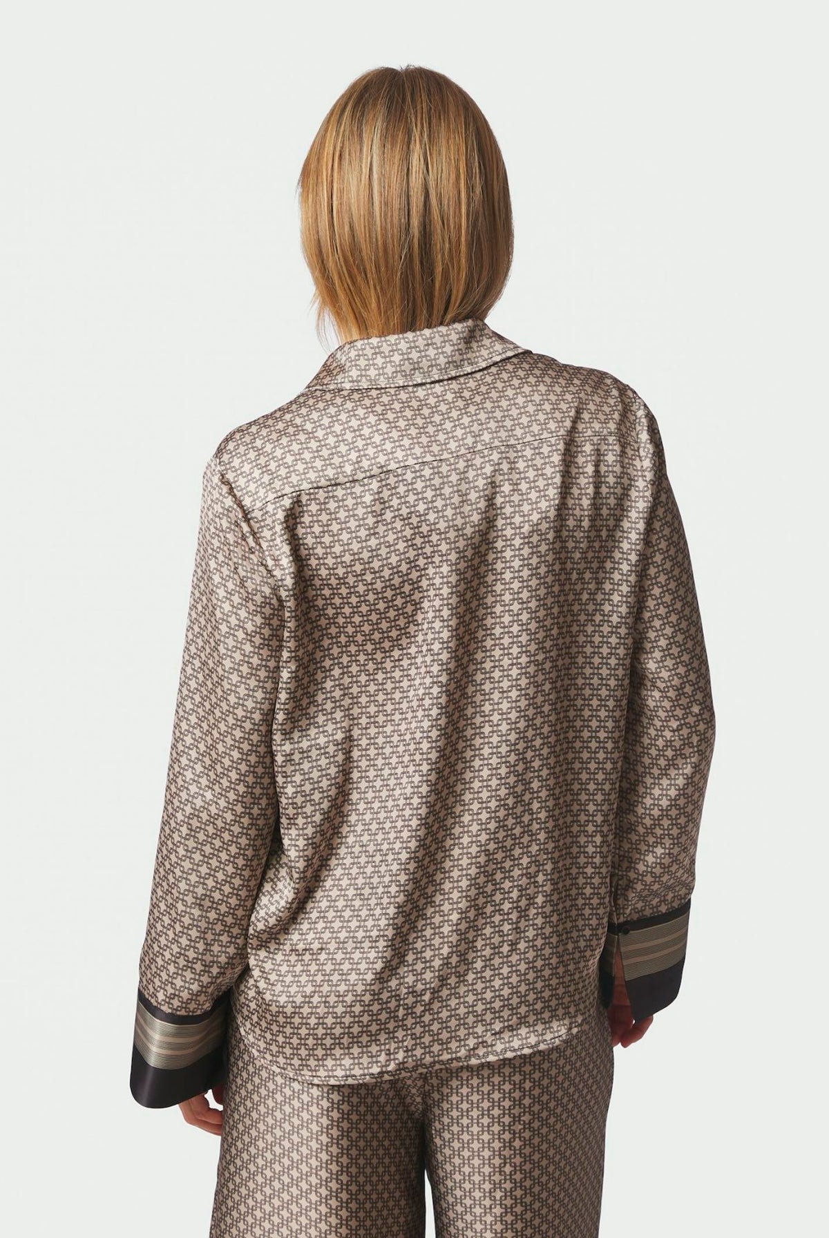 Mistan Pattern Shirt Beige - 170075