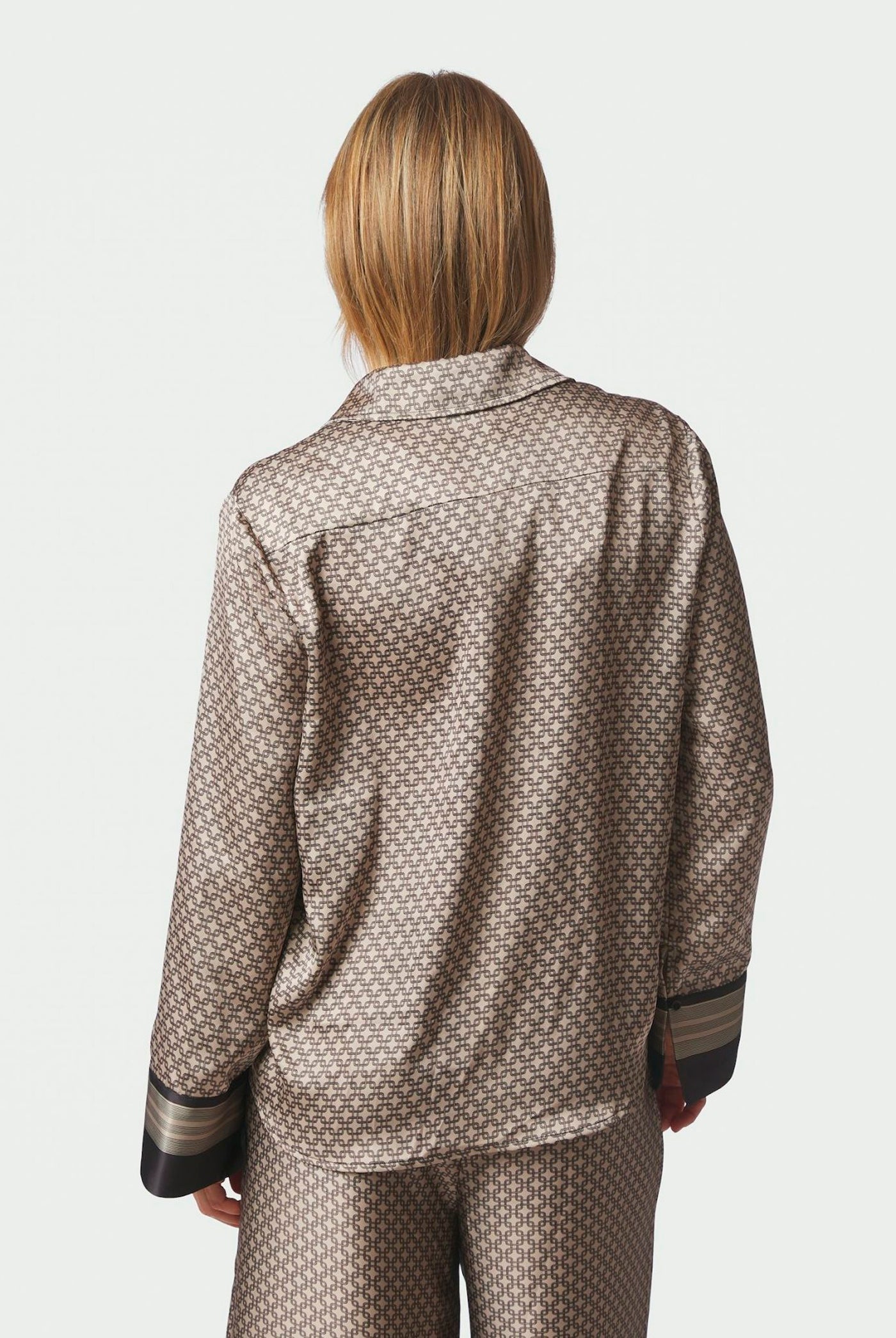 Mistan Pattern Shirt Beige - 170075