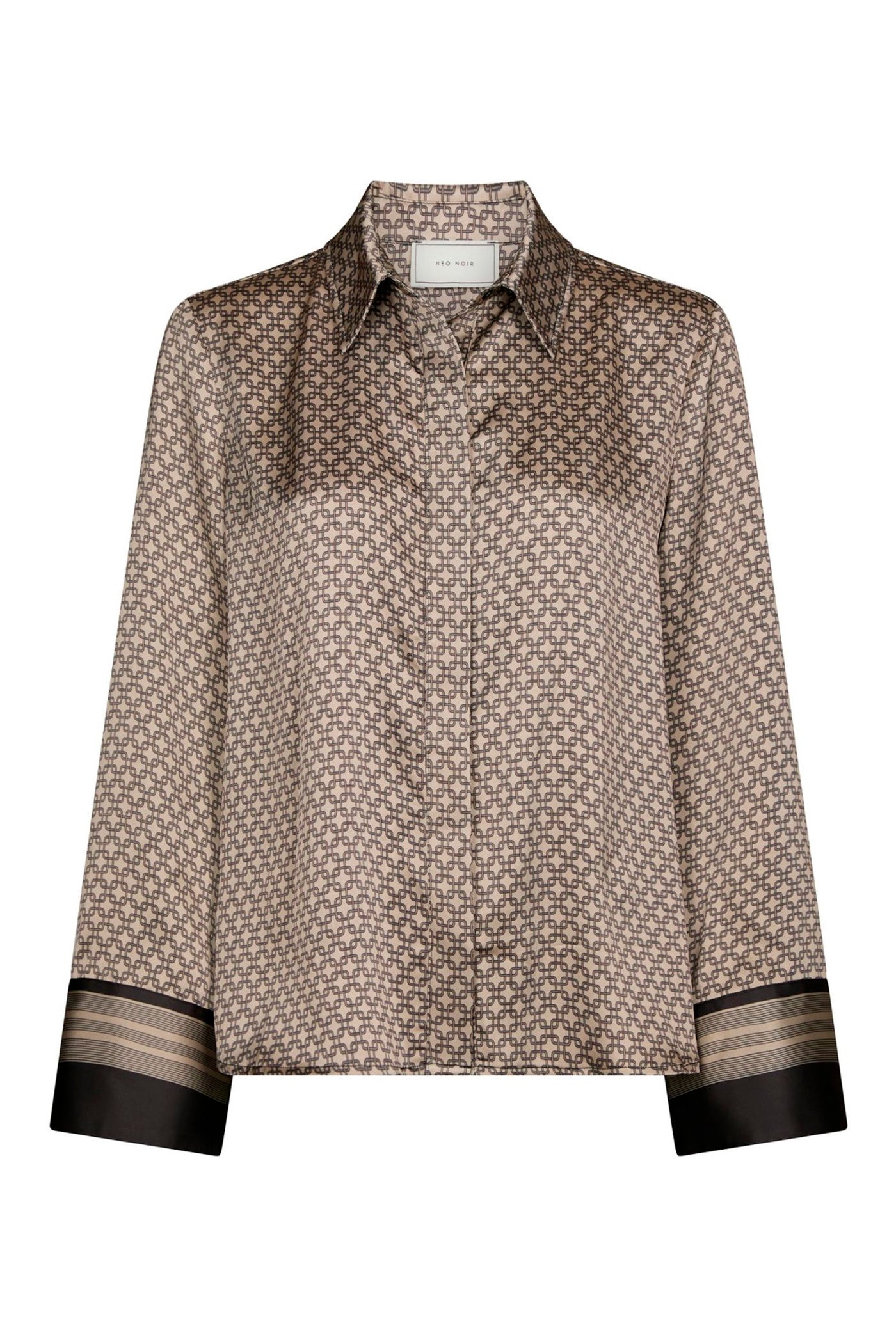 Mistan Pattern Shirt Beige - 170075