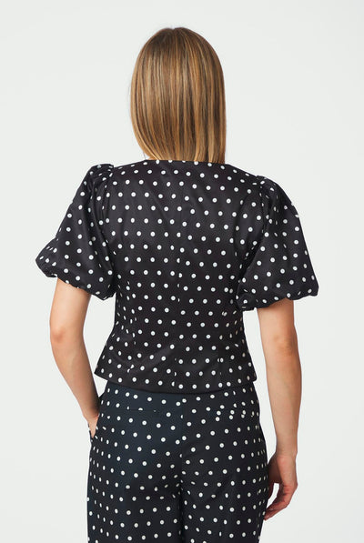 Anela Dot Blouse Black - 167821 Thumbnail