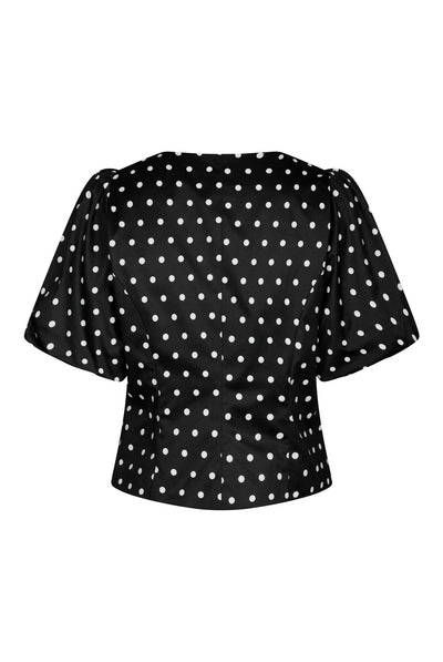Anela Dot Blouse Black - 167821 Thumbnail
