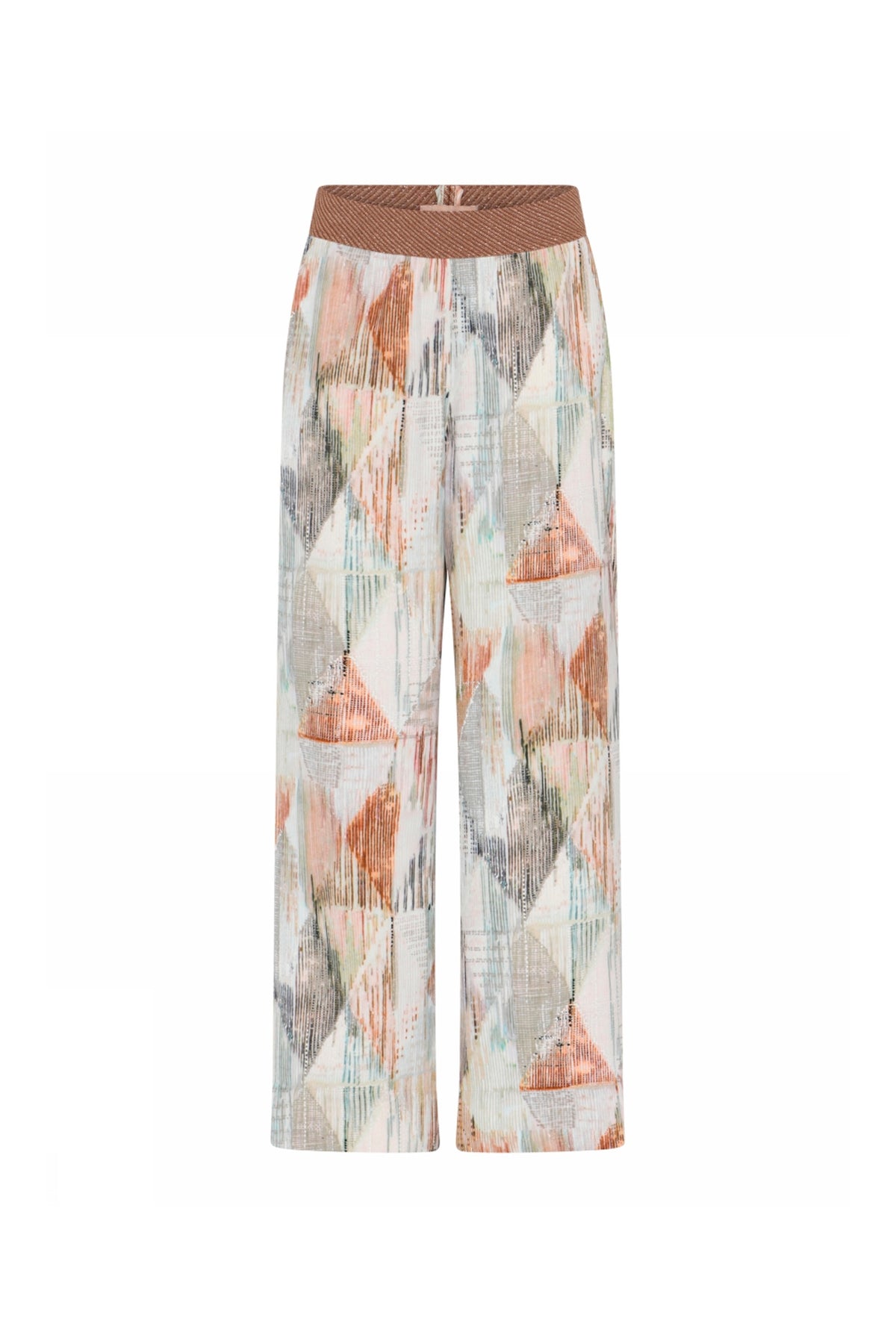 Babbett, wide leg pants 82044-MultiBeige - 62015/6705