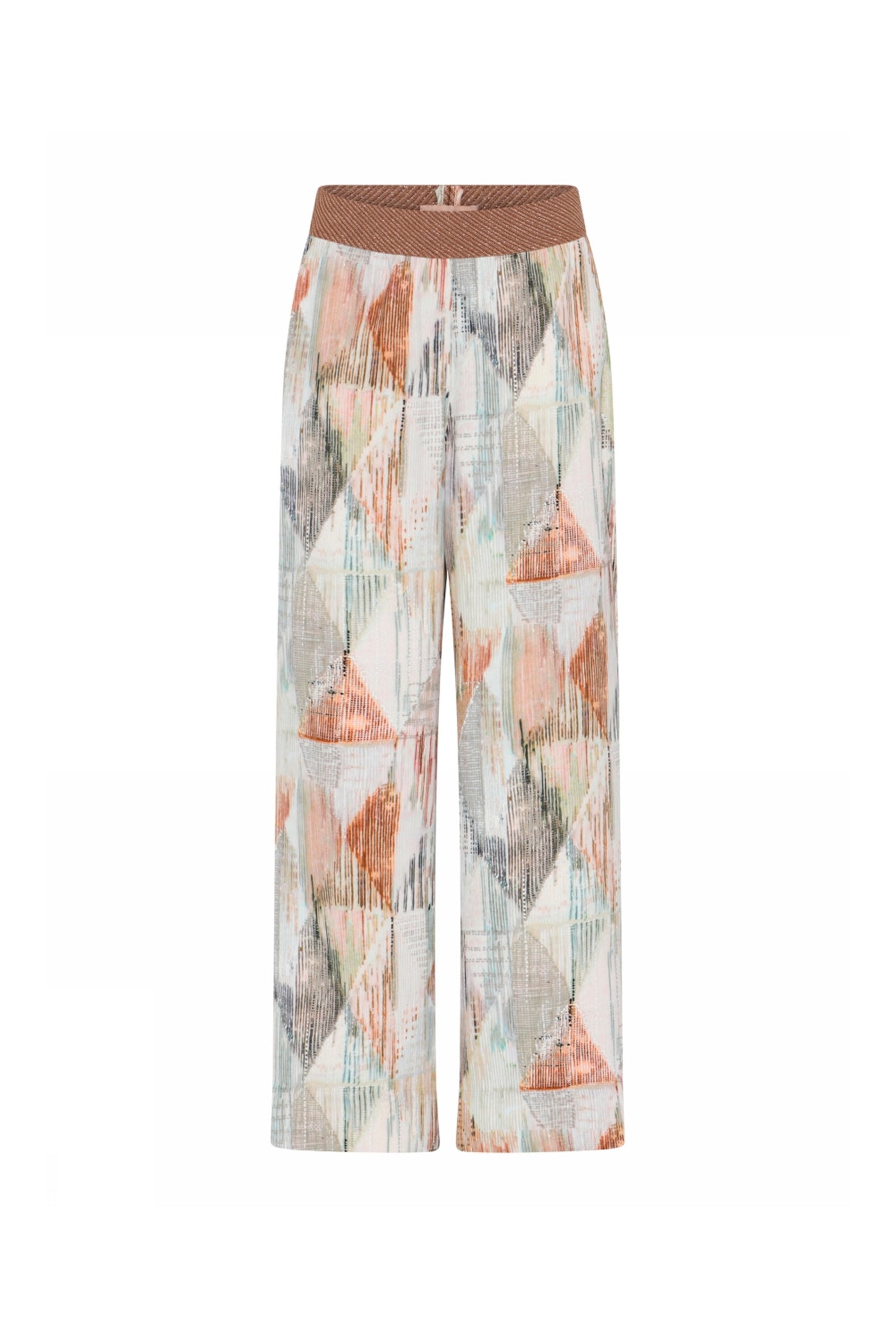 Babbett, wide leg pants 82044-MultiBeige - 62015/6705